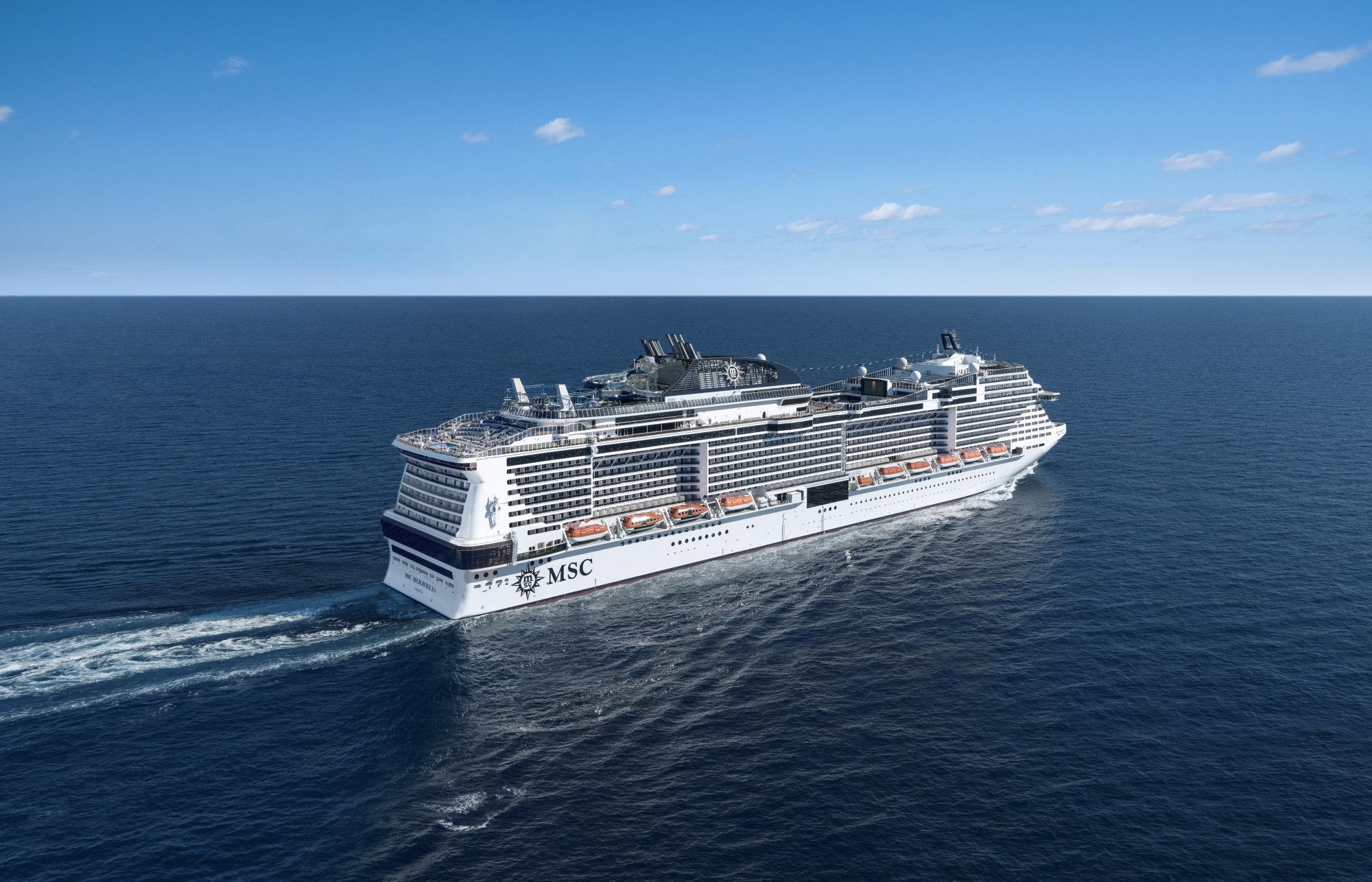 MSC Meraviglia Cruise Ship at Sea